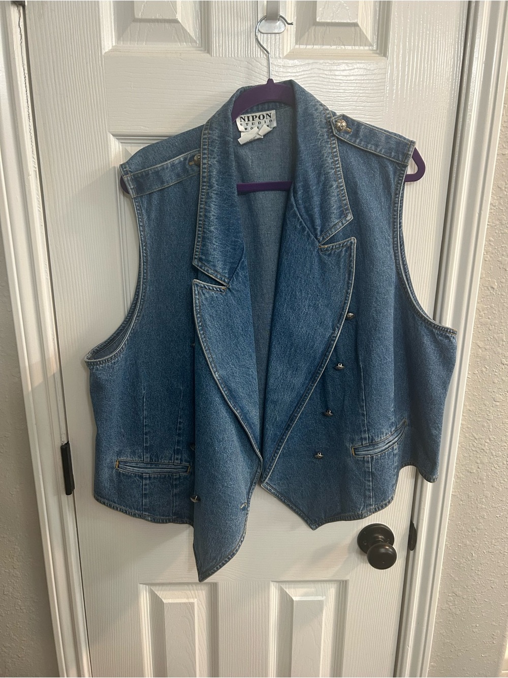 - Classic Blue Jean Vest

Nipon Studio vintage denim vest women’s size 3X
